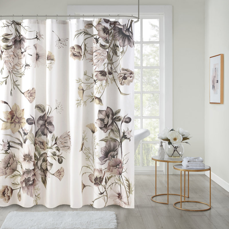Ophelia & Co. Wetherell Cotton Floral Single Shower Curtain & Reviews
